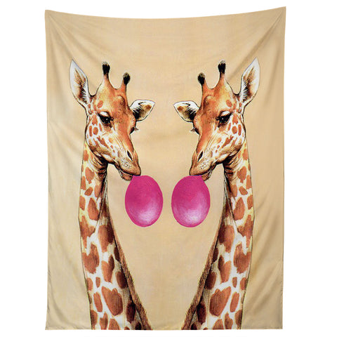 Coco de Paris Giraffes with bubblegum 1 Tapestry