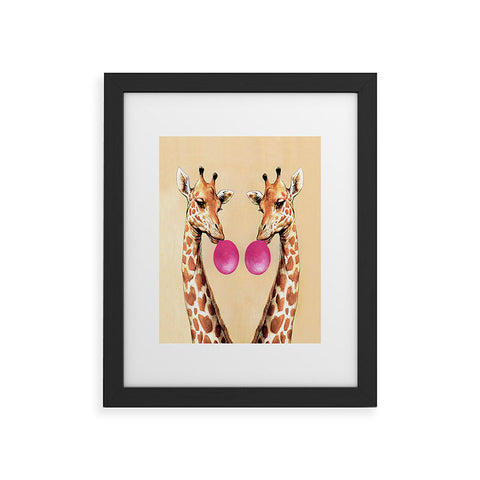 Coco de Paris Giraffes with bubblegum 1 Framed Art Print