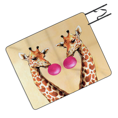 Coco de Paris Giraffes with bubblegum 1 Picnic Blanket