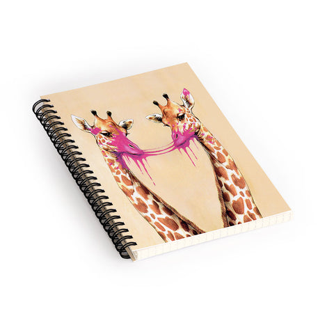 Coco de Paris Giraffes with bubblegum 2 Spiral Notebook