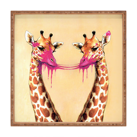 Coco de Paris Giraffes with bubblegum 2 Square Tray