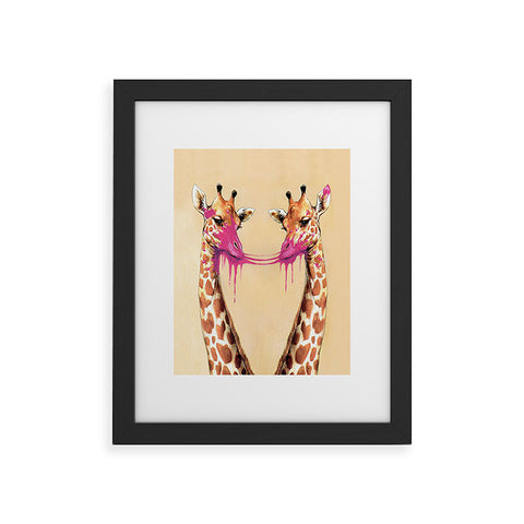 Coco de Paris Giraffes with bubblegum 2 Framed Art Print
