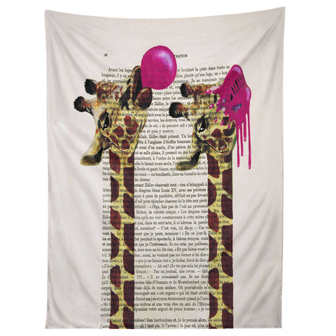 Coco de Paris Giraffes With Bubblegum Tapestry