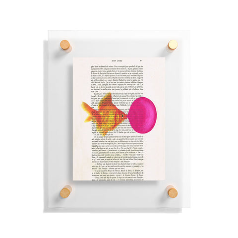 Coco de Paris Goldfish With Bubblegum Floating Acrylic Print