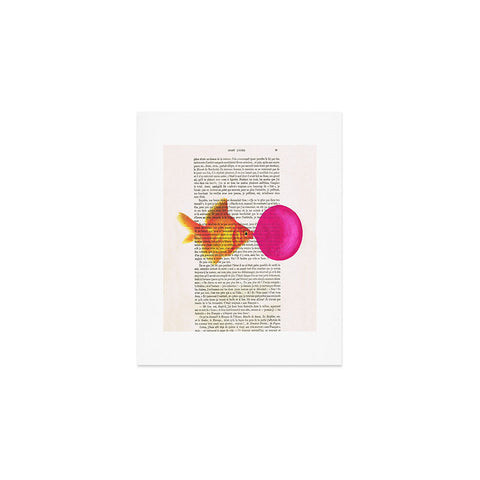 Coco de Paris Goldfish With Bubblegum Art Print