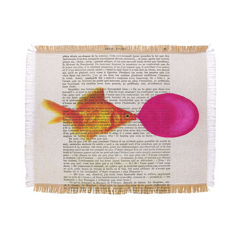 Coco de Paris Goldfish With Bubblegum Throw Blanket