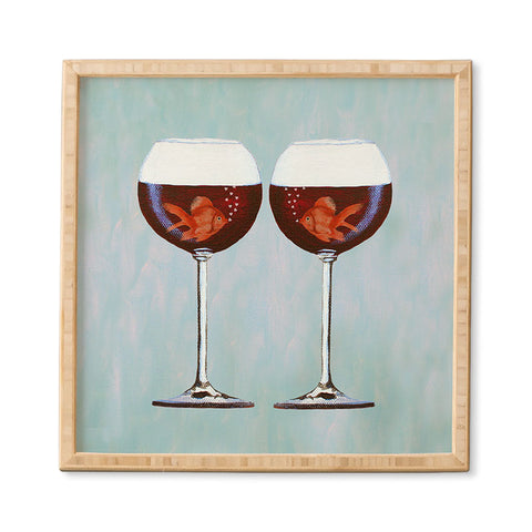 Coco de Paris Goldfishes Wine Love Framed Wall Art