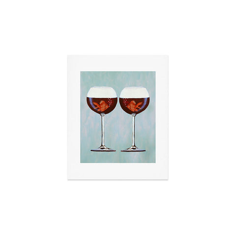 Coco de Paris Goldfishes Wine Love Art Print