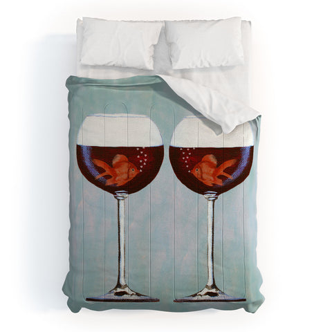 Coco de Paris Goldfishes Wine Love Comforter