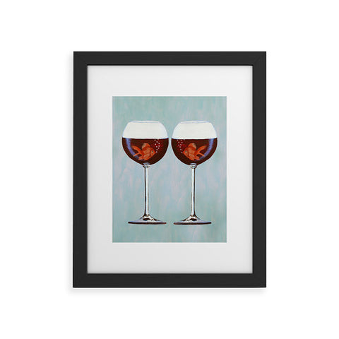 Coco de Paris Goldfishes Wine Love Framed Art Print