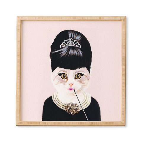Coco de Paris Hepburn Cat Framed Wall Art