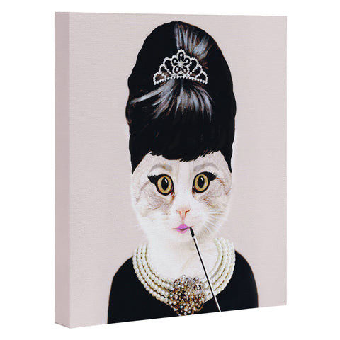 Coco de Paris Hepburn Cat Art Canvas