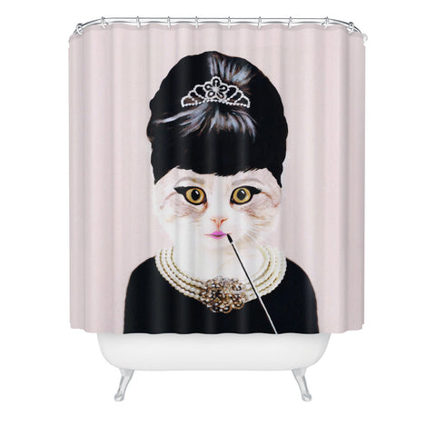 Coco de Paris Hepburn Cat Shower Curtain