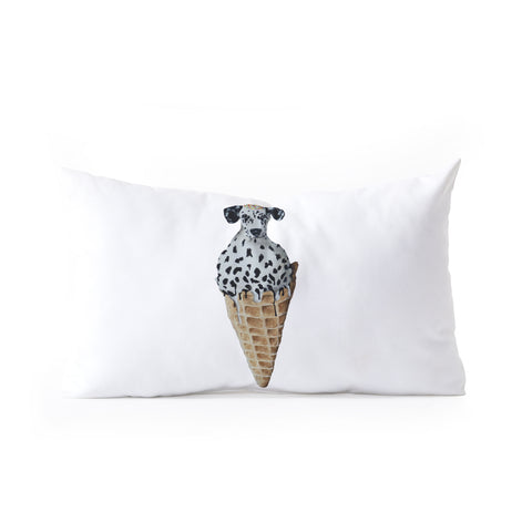 Coco de Paris Icecream Dalmatian Oblong Throw Pillow