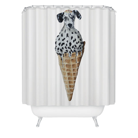 Coco de Paris Icecream Dalmatian Shower Curtain
