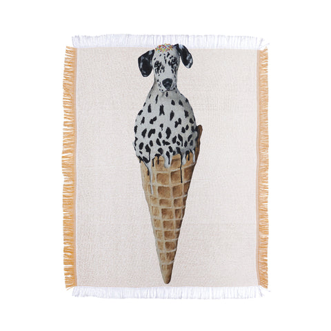 Coco de Paris Icecream Dalmatian Throw Blanket
