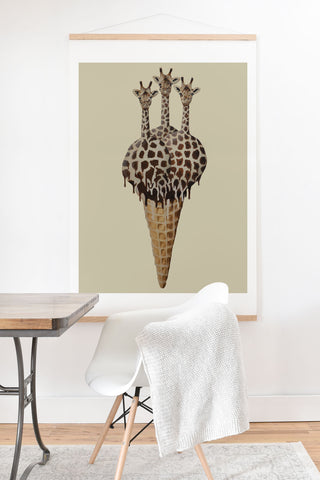 Coco de Paris Icecream giraffes Art Print And Hanger