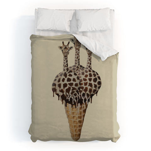 Coco de Paris Icecream giraffes Duvet Cover