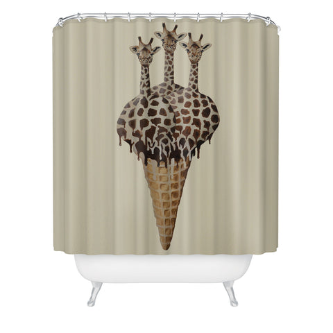 Coco de Paris Icecream giraffes Shower Curtain
