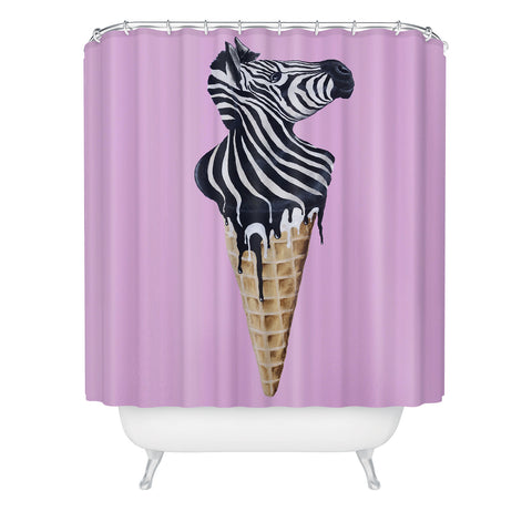 Coco de Paris Icecream zebra Shower Curtain