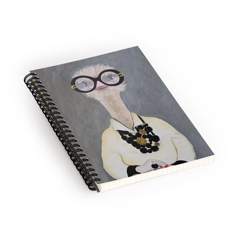 Coco de Paris Iris Apfel Ostrich Spiral Notebook