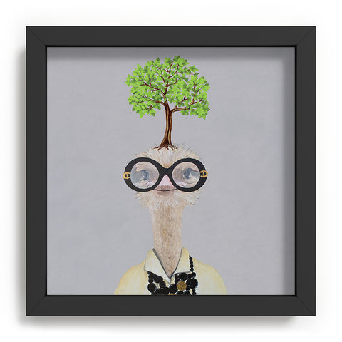 Coco de Paris Iris Apfel ostrich with a tree Recessed Framing Square