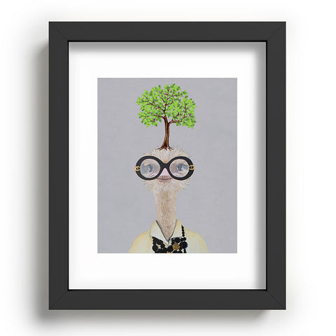 Coco de Paris Iris Apfel ostrich with a tree Recessed Framing Rectangle