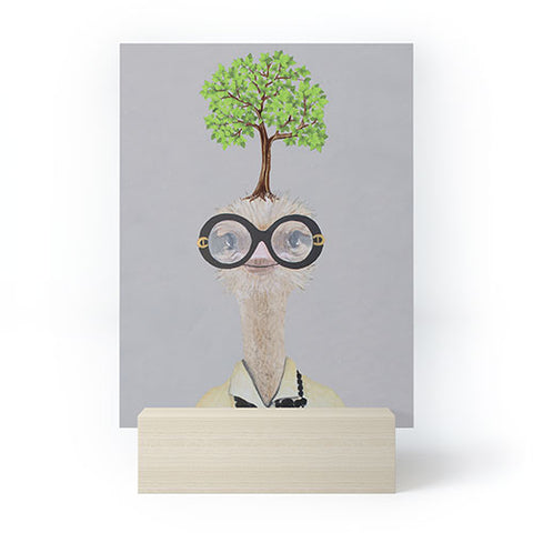 Coco de Paris Iris Apfel ostrich with a tree Mini Art Print