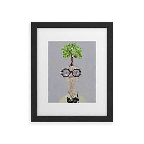Coco de Paris Iris Apfel ostrich with a tree Framed Art Print