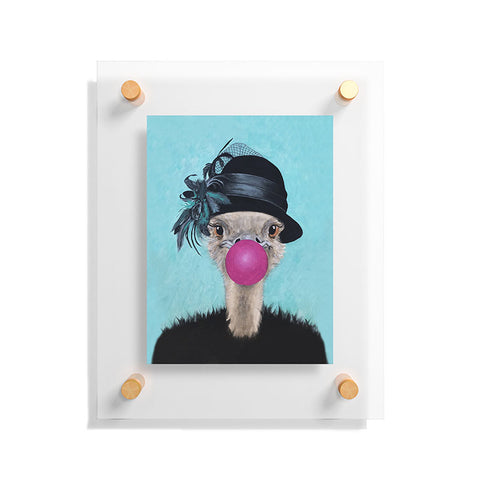 Coco de Paris Ostrich with bubblegum Floating Acrylic Print