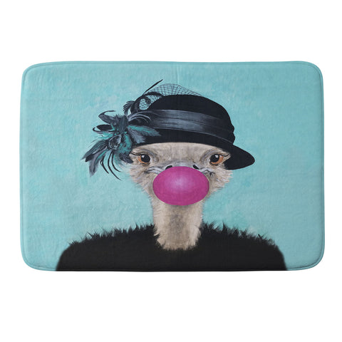 Coco de Paris Ostrich with bubblegum Memory Foam Bath Mat