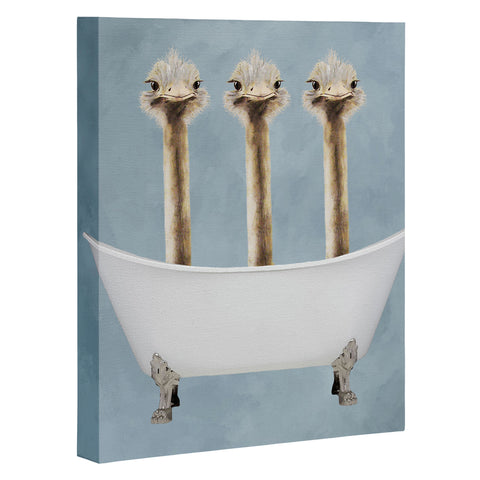 Coco de Paris Ostriches in bathtub Art Canvas