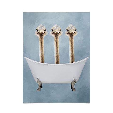 Coco de Paris Ostriches in bathtub Poster