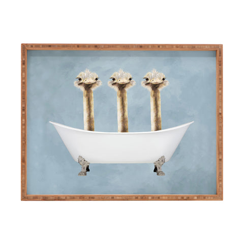 Coco de Paris Ostriches in bathtub Rectangular Tray