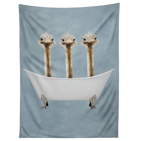 Coco de Paris Ostriches in bathtub Tapestry