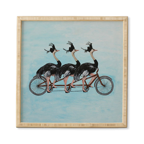 Coco de Paris Ostriches on bicycle Framed Wall Art