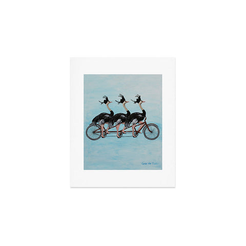 Coco de Paris Ostriches on bicycle Art Print