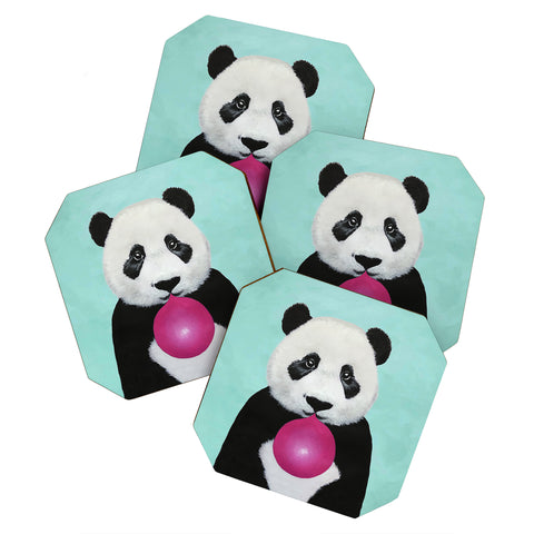 Coco de Paris Panda blowing bubblegum Coaster Set