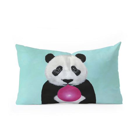 Coco de Paris Panda blowing bubblegum Oblong Throw Pillow