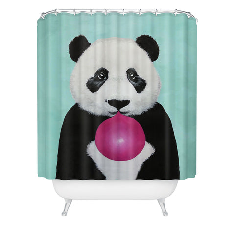 Coco de Paris Panda blowing bubblegum Shower Curtain