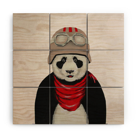 Coco de Paris Panda Pilot Wood Wall Mural