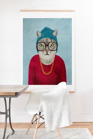 Coco de Paris Rapper Cat Art Print And Hanger