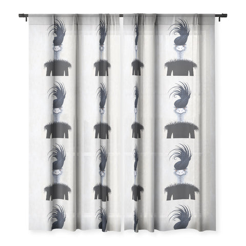 Coco de Paris Retro Ostrich Sheer Window Curtain