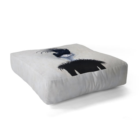 Coco de Paris Retro Ostrich Floor Pillow Square