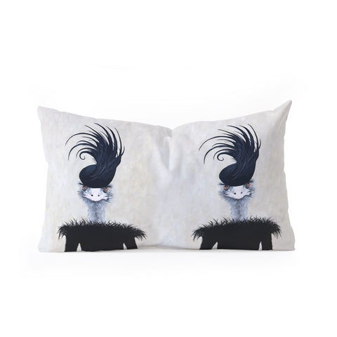 Coco de Paris Retro Ostrich Oblong Throw Pillow