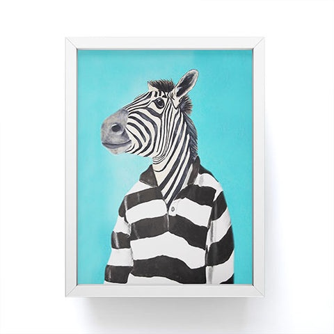 Coco de Paris Stripy Zebra Framed Mini Art Print