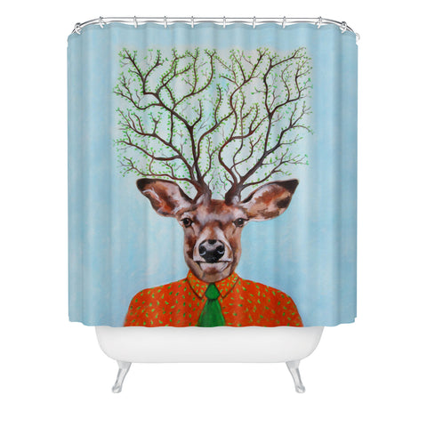 Coco de Paris Tree Deer Shower Curtain