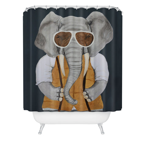 Coco de Paris Vintage elephant man Shower Curtain