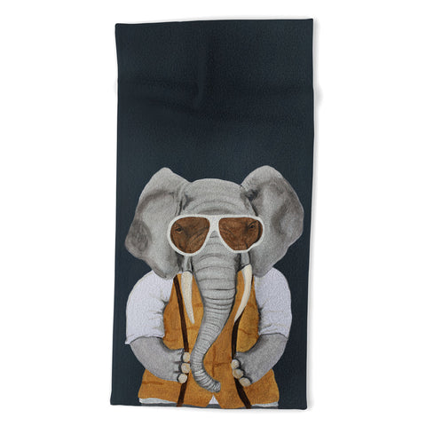Coco de Paris Vintage elephant man Beach Towel