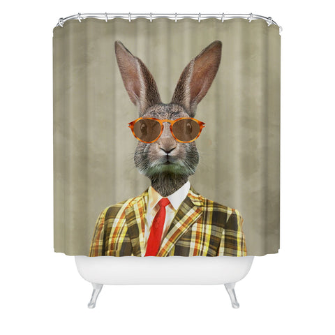Coco de Paris Vintage Mister Rabbit Shower Curtain